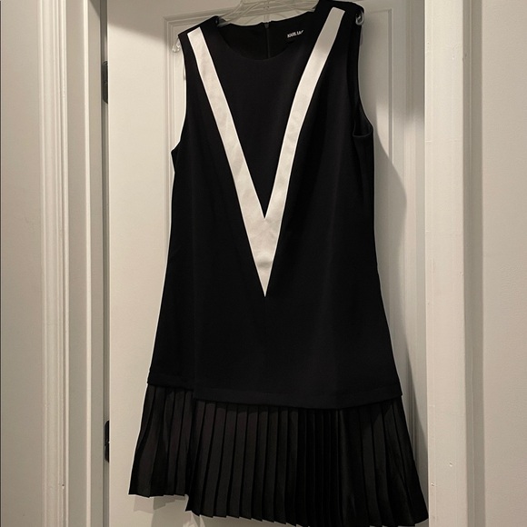 Karl Lagerfeld Paris Dress Size12 BlackWhite Gilded Age Vibe Elegant Retro Party - Picture 8 of 15